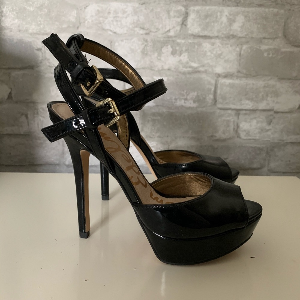 Sam Edelman Nadine Black Patent Heels